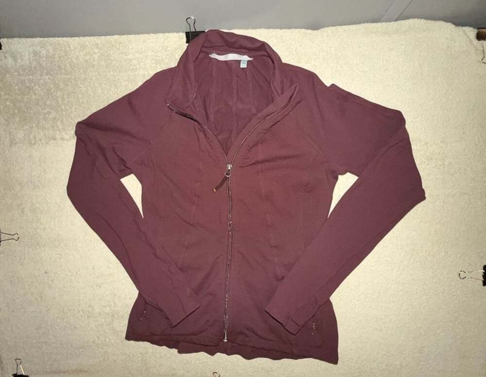 Athleta Full Zip Jacket Size M Purple Berry Athletic Hoodie